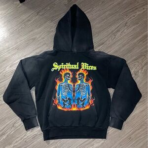 Spiritual Vices Twin Flames Marcos Alvarado Hoodie Medium Washed Black